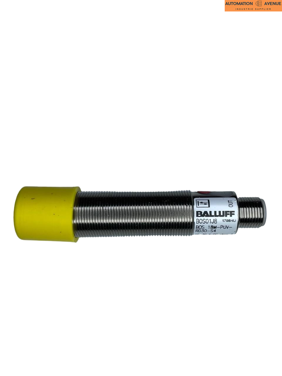 Balluff BOS01J8 / BOS 18M-PUV-RD30-S4 Rotlicht-Lichttaster, M18, 0–500 mm, PNP NO/NC, M12 4-polig - Bild 2
