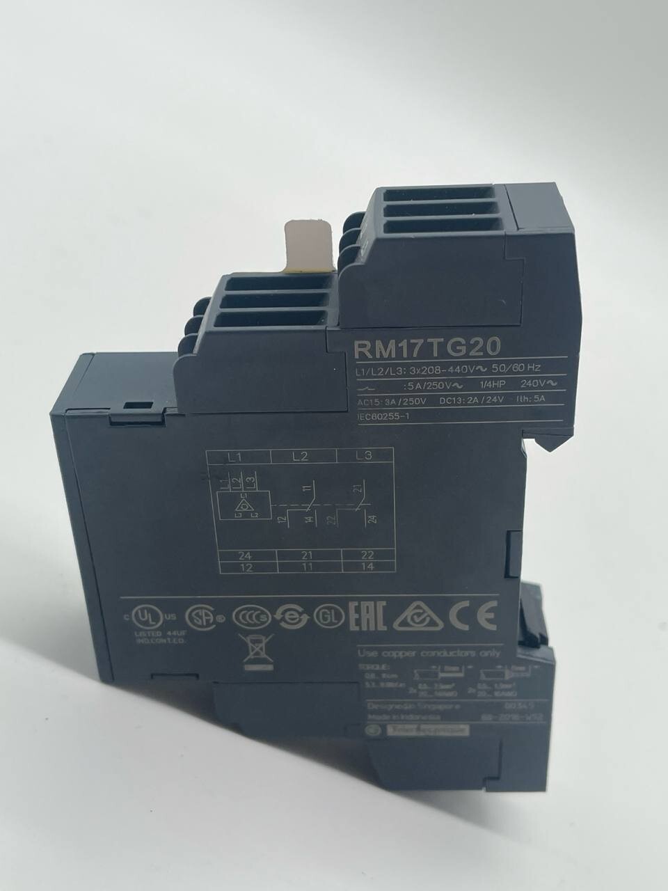 Schneider Electric RM17TG20 – 3‑Phasen‑Kontrollrelais, 208–480 V AC, 2 Wechsler (5 A) - Bild 5