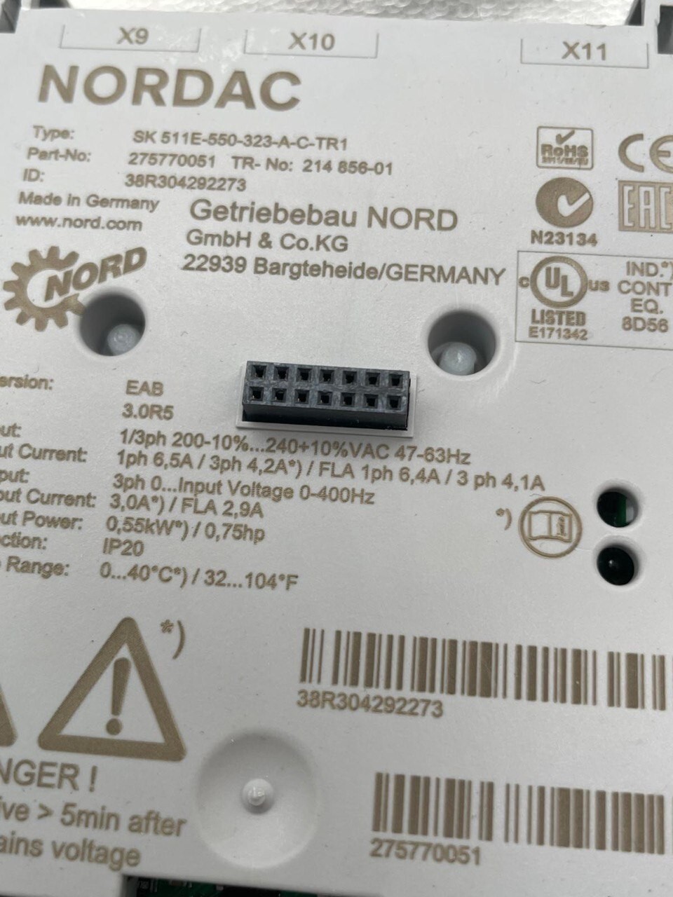 NORDAC PRO SK 511E-550-323-A-C-TR1 Frequenzumrichter 0,55 kW, 1/3~ 200–240 V, IP20 - Bild 7