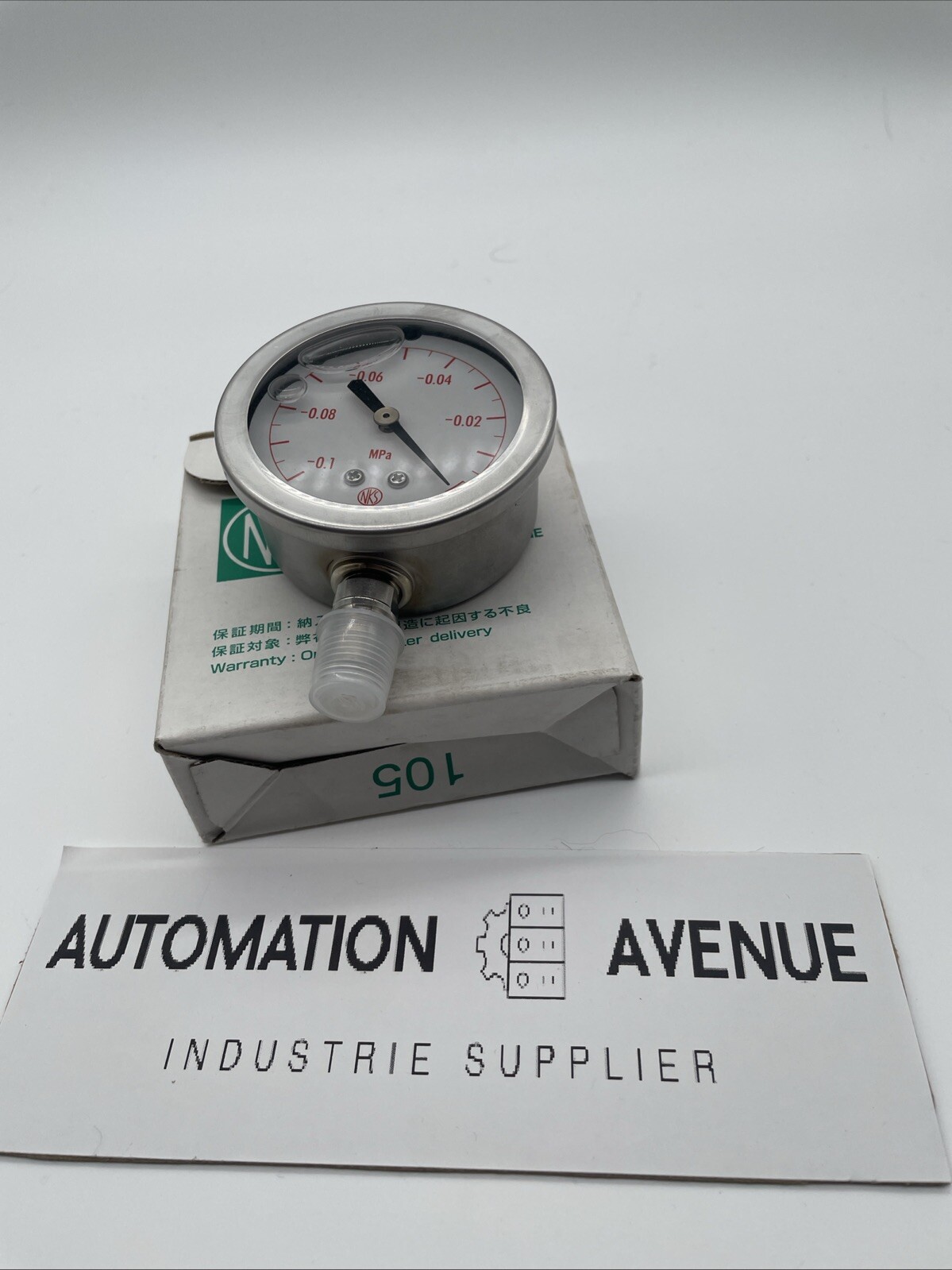 Nagano Keiki GV50 Vakuummanometer Ø60, G1/4B, -0,1…0 MPa, glyceringefüllt