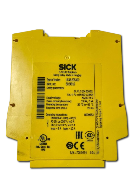 SICK UE48-2OS3D2 Sicherheitsrelais, 24 V AC/DC, 2 N/O + 1 N/C, 6 A - Bild 2