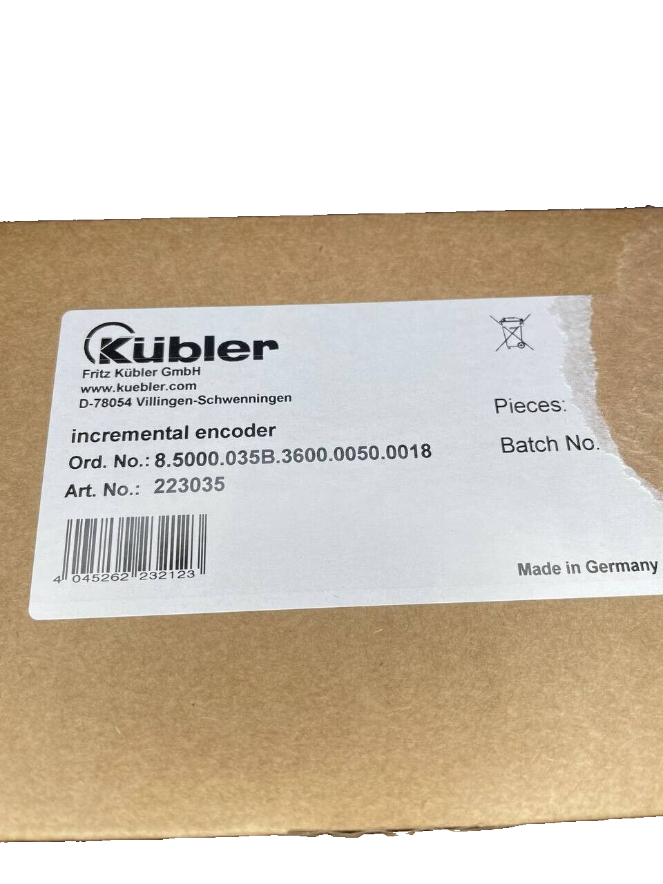 Kübler Sendix 5000 Inkrementaldrehgeber 3600 Imp./U – 8.5000.035B.3600.0050.0018 - Bild 2