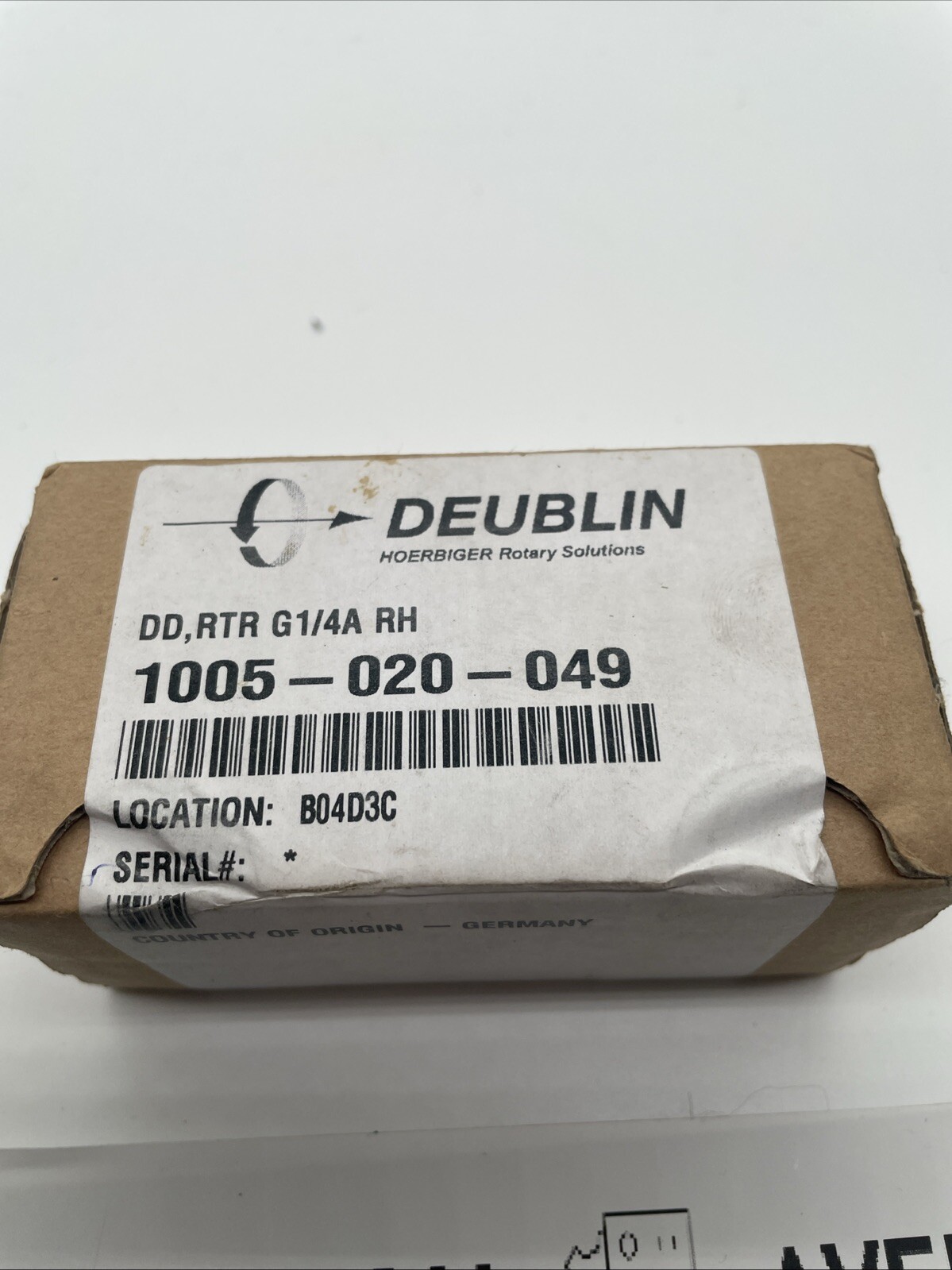 DEUBLIN Drehdurchführung Luft/Hydrauliköl DN 6 – Rotor G 1/4" RH, Stator 1/8" NPT – 1005-020-049 - Bild 2