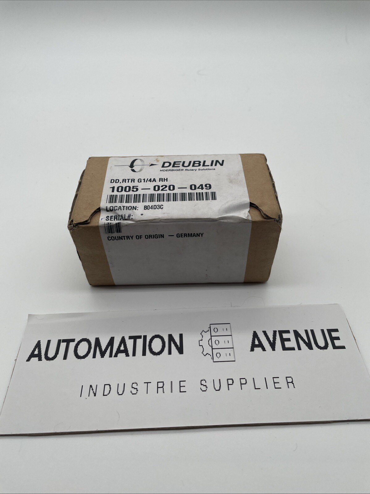 DEUBLIN Drehdurchführung Luft/Hydrauliköl DN 6 – Rotor G 1/4" RH, Stator 1/8" NPT – 1005-020-049