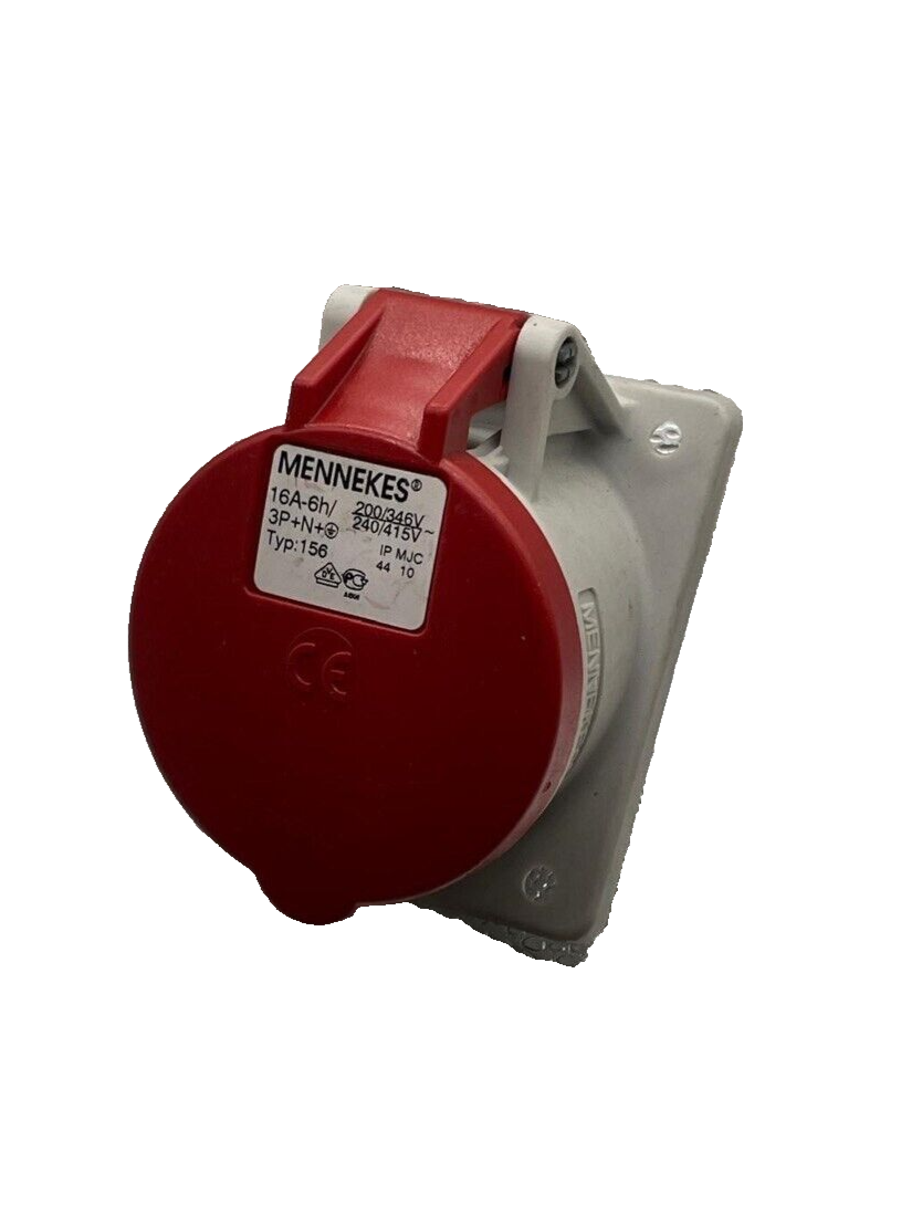 MENNEKES CEE-Anbausteckdose 156 TwinCONTACT, 16 A, 5-polig, 400 V, IP44 (20° abgewinkelt)