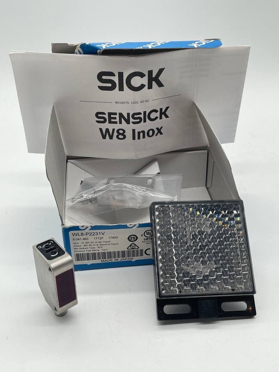 SICK WL8-P2231V Reflexions-Lichtschranke W8 Inox, 10–30 V DC, PNP, M8, IP69K (Best.-Nr. 6041483) - Bild 6