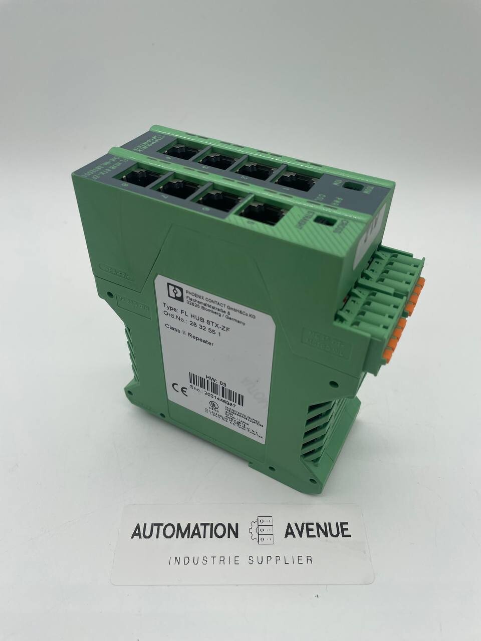 Phoenix Contact FL HUB 8TX-ZF Ethernet-Hub, 8x RJ45, 10/100 Mbit/s, 24 V DC