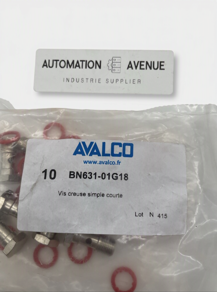 10x Avalco BN631-01G18 Hohlschraube einfach, kurz – G 1/8, Messing vernickelt, Originalverpackt - Bild 6