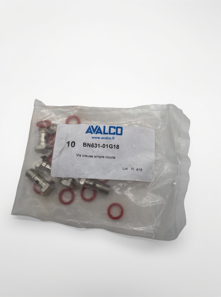 10x Avalco BN631-01G18 Hohlschraube einfach, kurz – G 1/8, Messing vernickelt, Originalverpackt - Bild 5