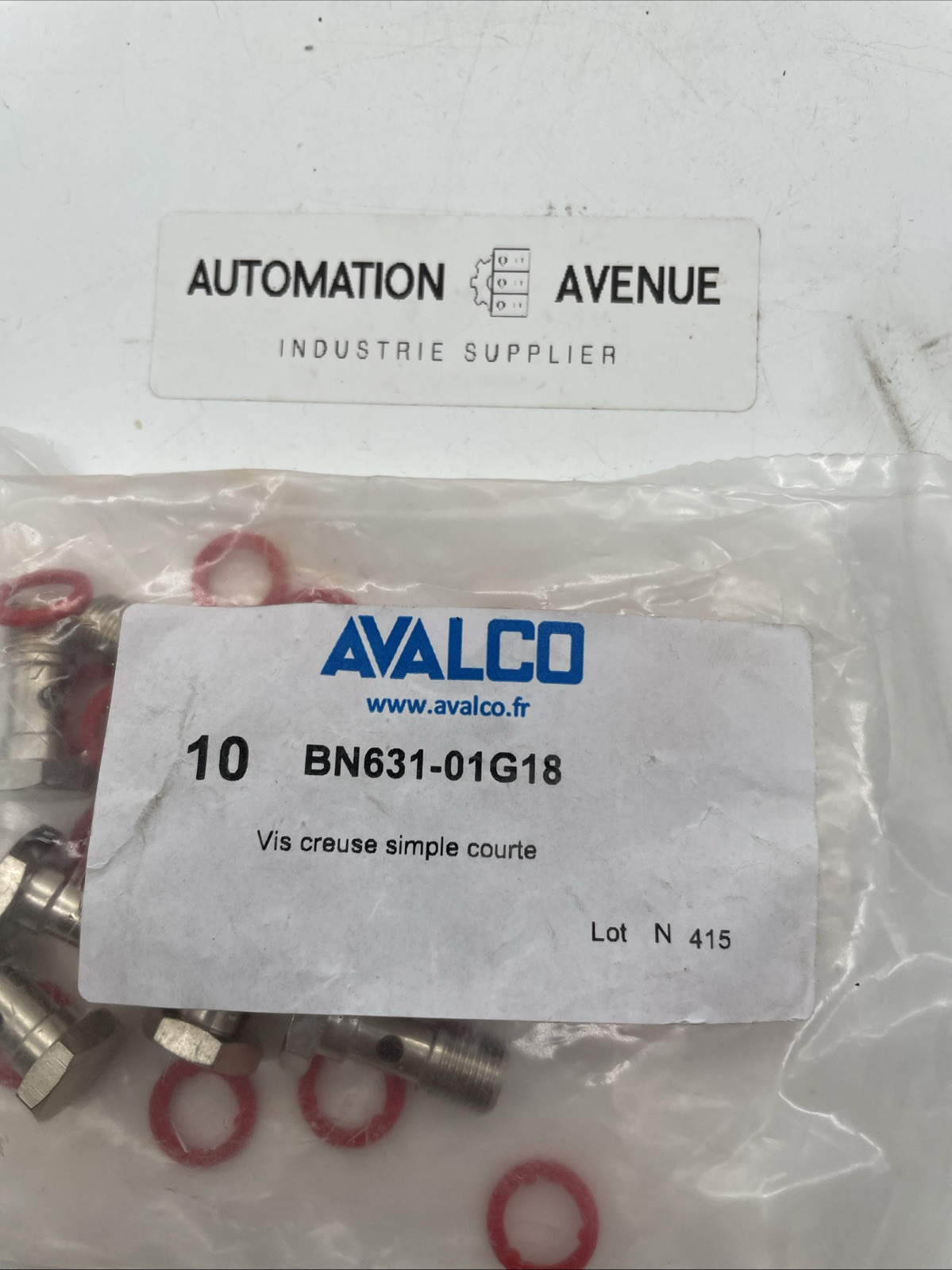10x Avalco BN631-01G18 Hohlschraube einfach, kurz – G 1/8, Messing vernickelt, Originalverpackt - Bild 2