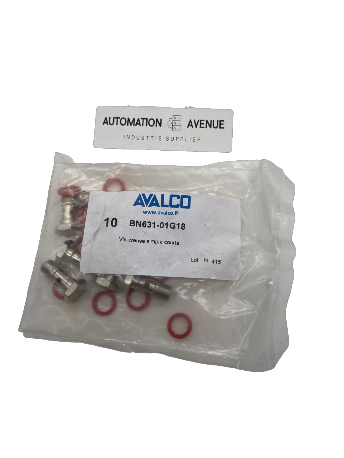 10x Avalco BN631-01G18 Hohlschraube einfach, kurz – G 1/8, Messing vernickelt, Originalverpackt - Bild 5