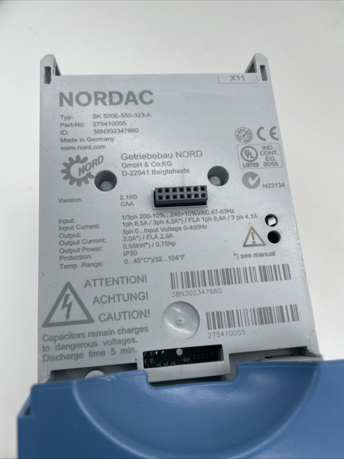 NORDAC SK 500E-550-323-A Frequenzumrichter, 0,55 kW, 200–240 V, IP20 - Bild 2