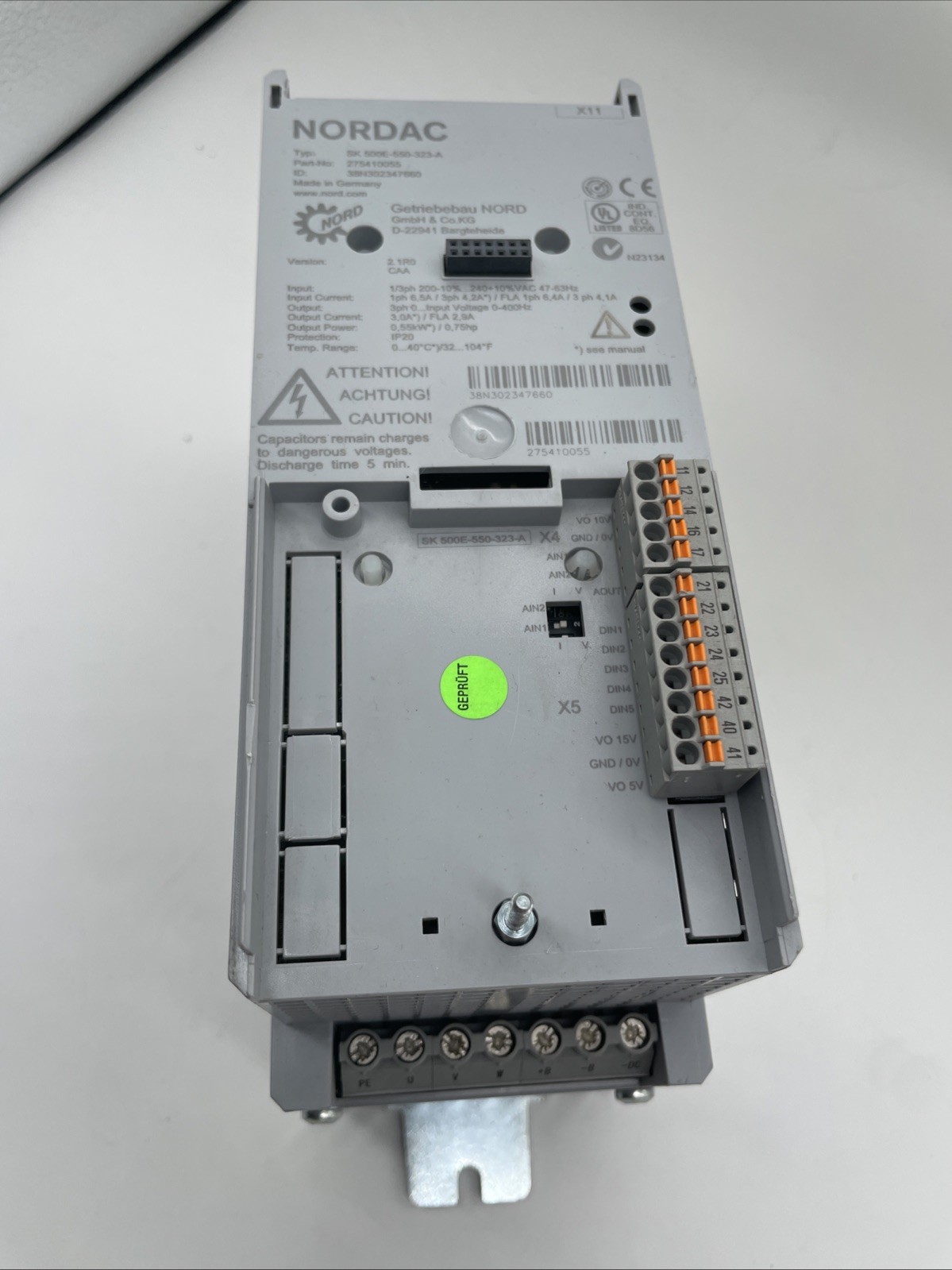 NORDAC SK 500E-550-323-A Frequenzumrichter, 0,55 kW, 200–240 V, IP20 - Bild 3