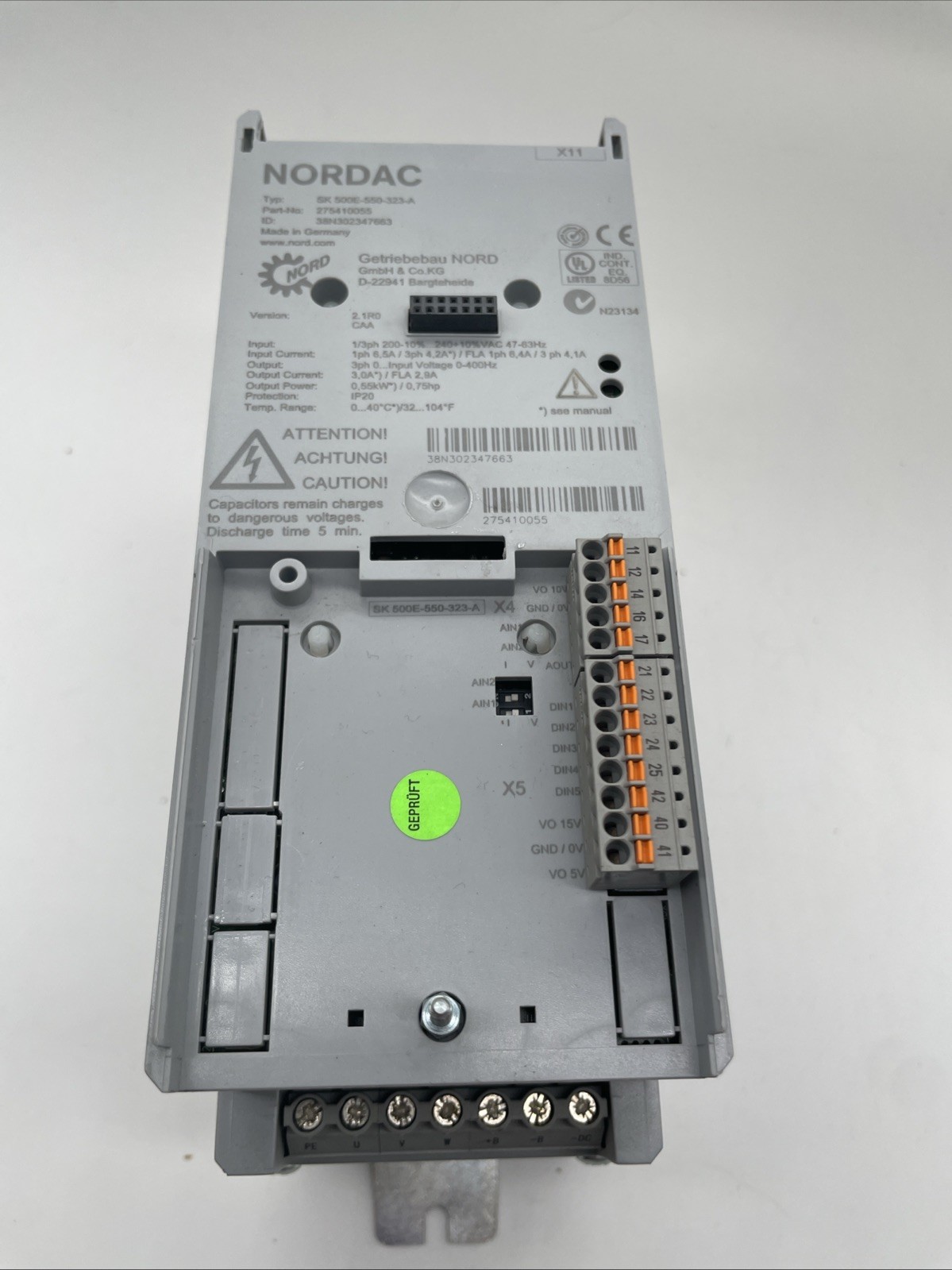 NORDAC PRO SK 500E-550-323-A Frequenzumrichter 0,55 kW, 200–240 V, IP20 - Bild 2