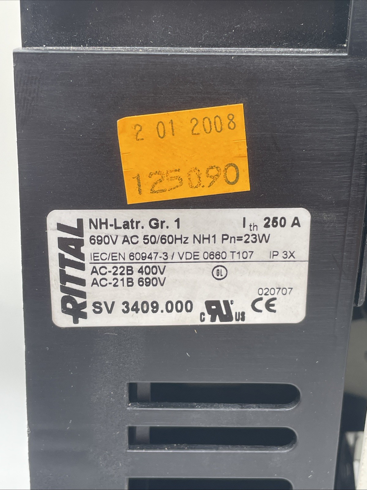 Rittal NH‑Sicherungslasttrennschalter SV 3409.000, Größe 1 - Bild 4
