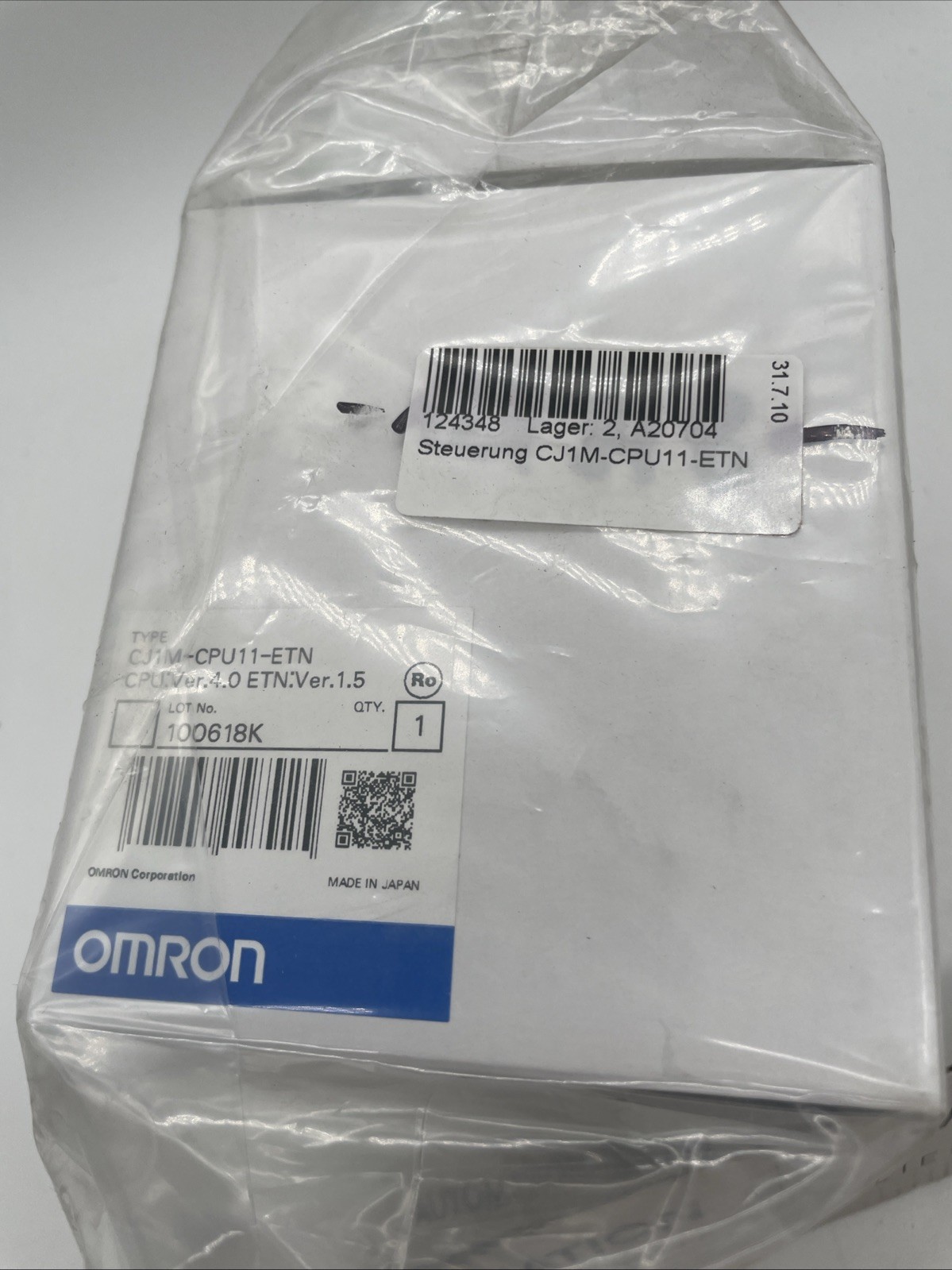 OMRON SYSMAC CJ1M-CPU11-ETN CPU-Einheit mit Ethernet – Programmierbarer Controller (OVP) - Bild 2