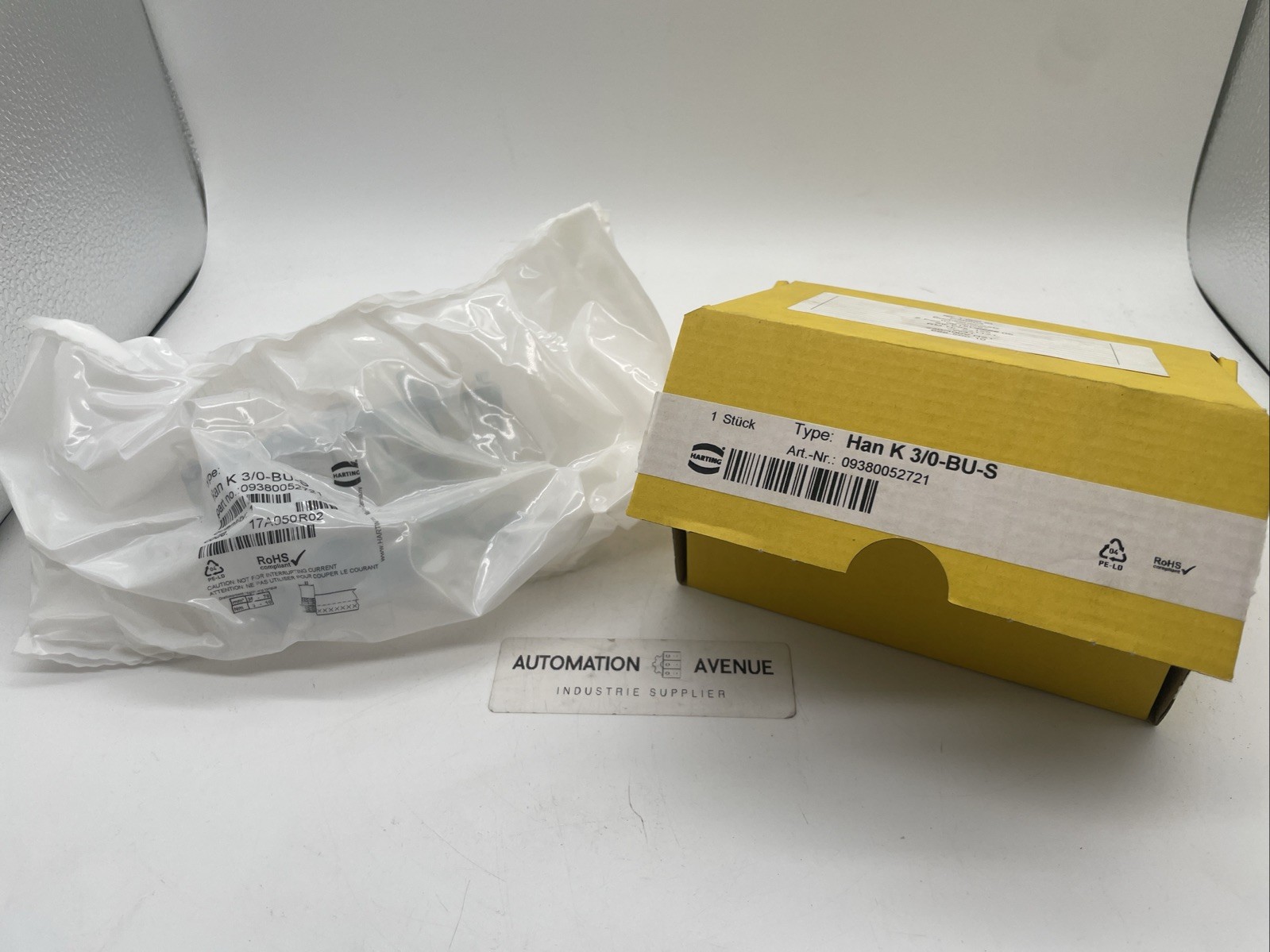 HARTING Han K 3/0 BU-S Buchseneinsatz 3-polig, 200 A, Axialschraubanschluss, Größe 24B (09380052721)