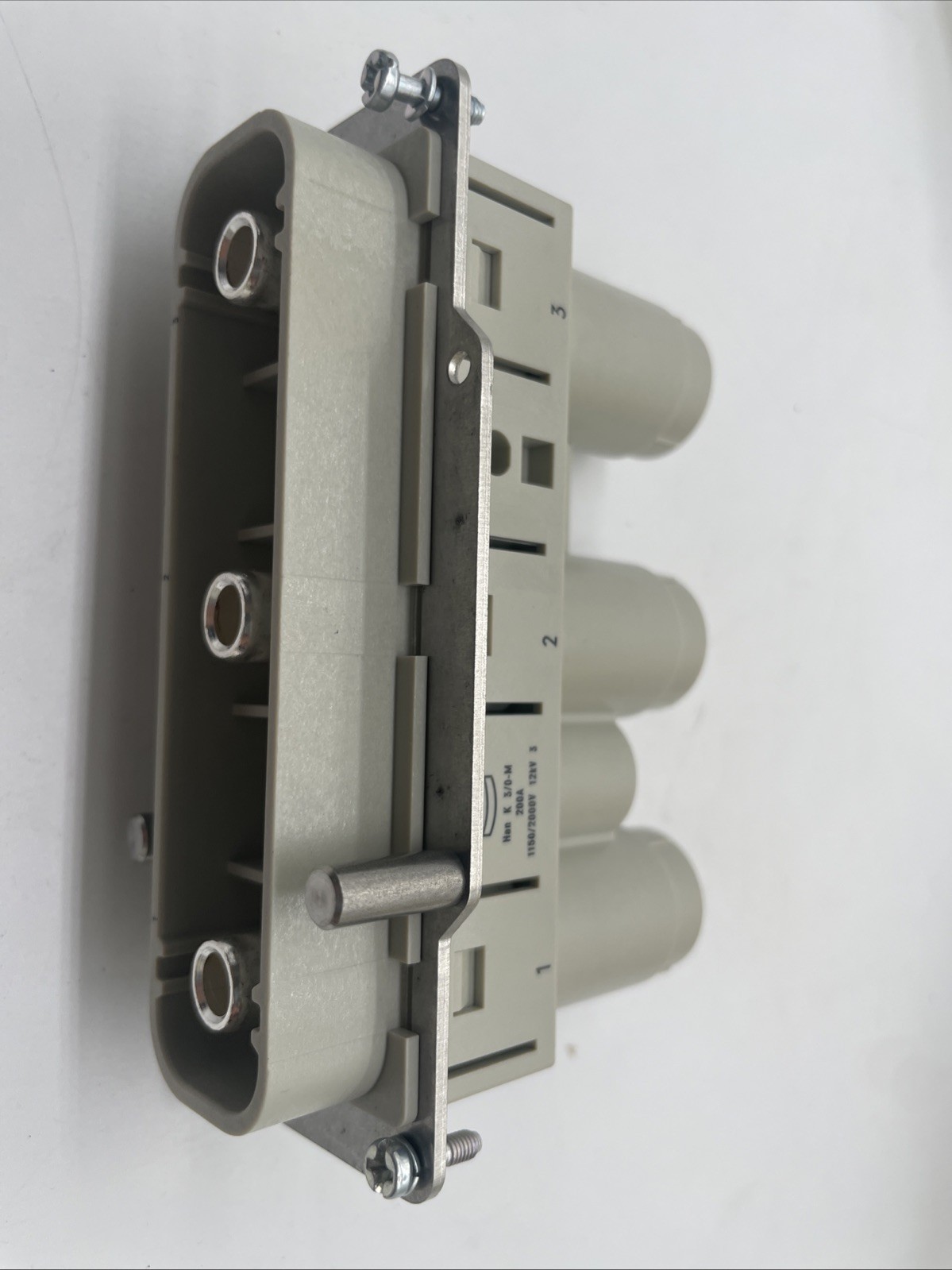 HARTING Stifteinsatz Han K 3/0 STI-S, 3-polig, Axialschraub, 200 A, Größe 24B - Bild 2