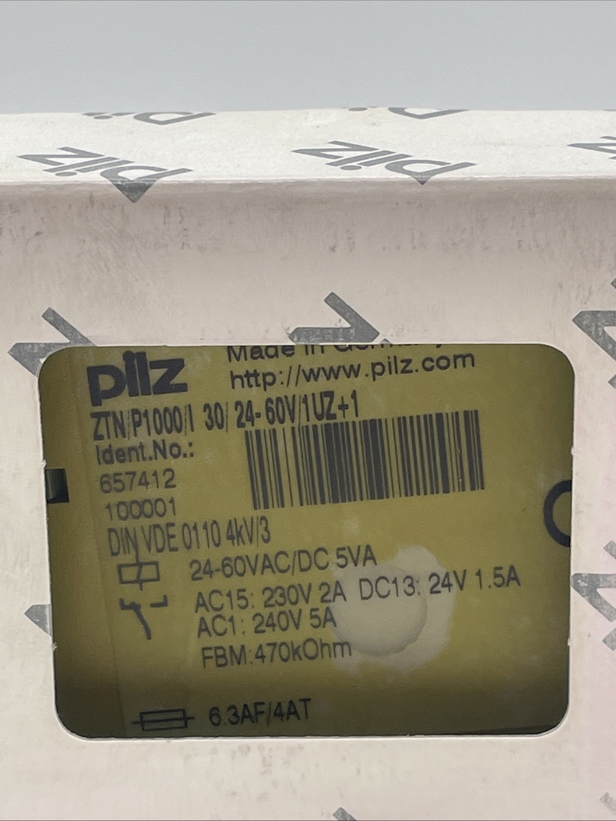 Pilz ZTN Zeitrelais ZTN/P1000/I30/24-60V/1UZ+1SZ (Best.-Nr. 657412) - Bild 2