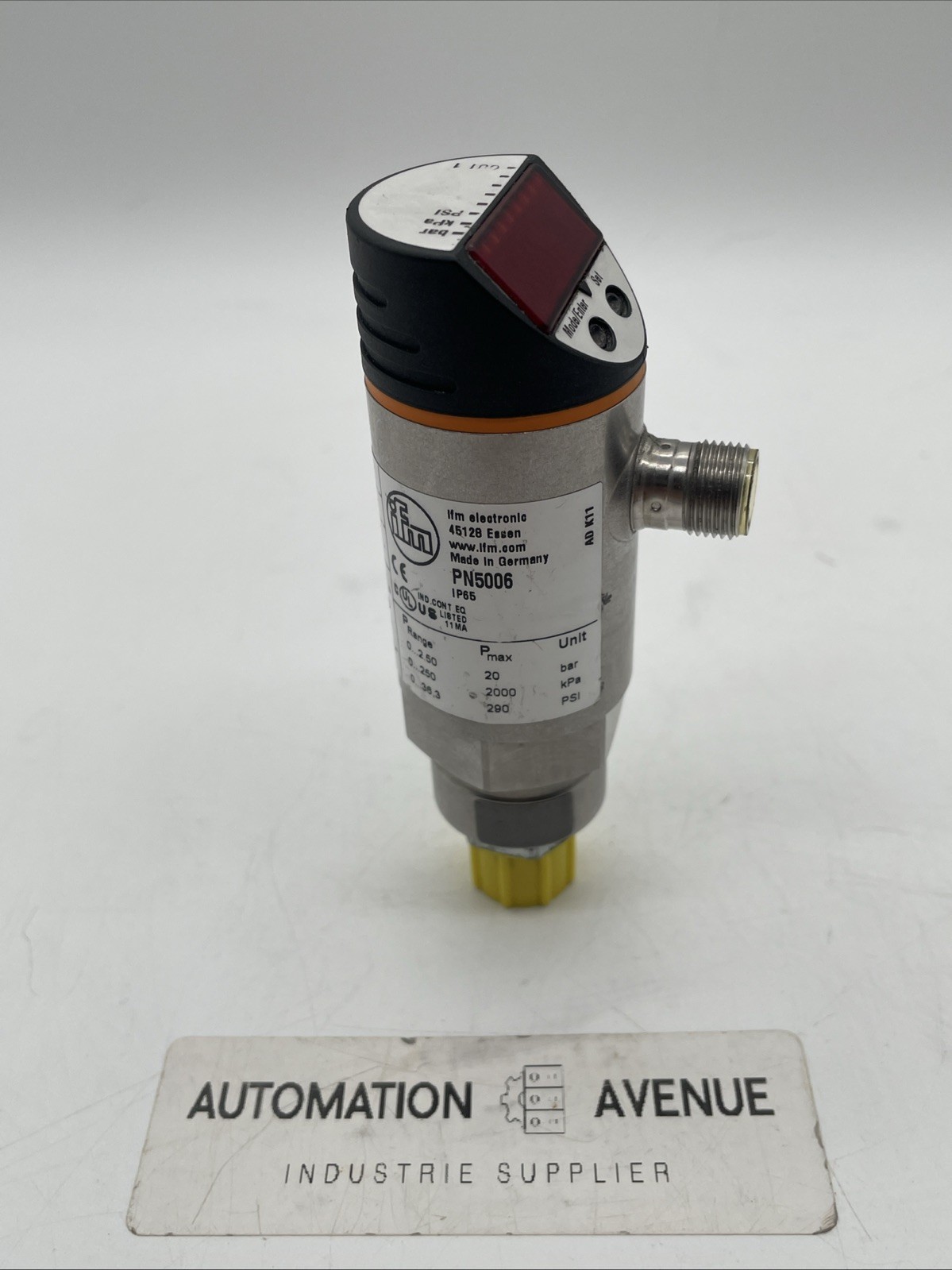 ifm PN5006 Drucksensor mit Display, 0–2,5 bar, G 1/4, PNP