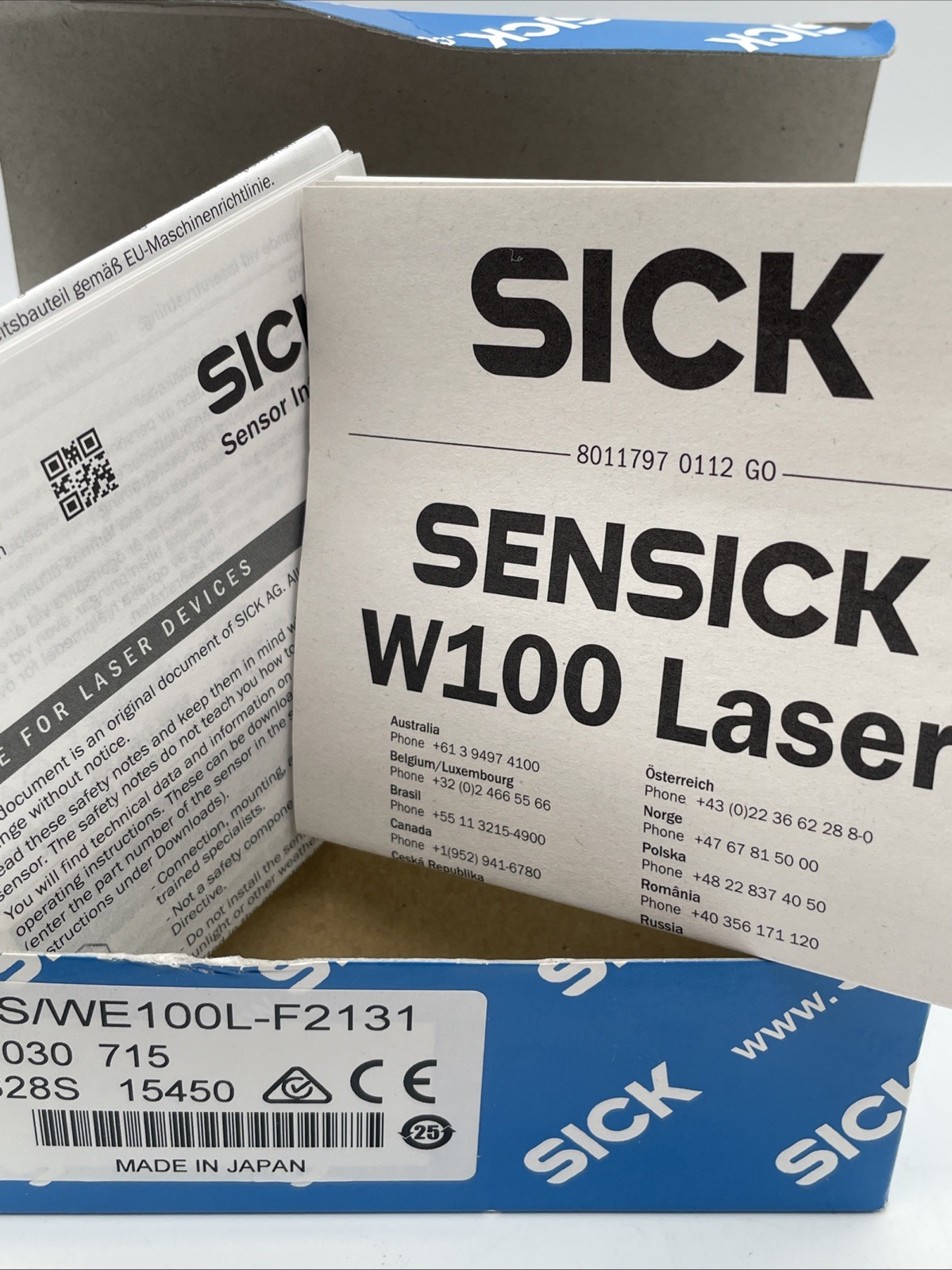 SICK WS/WE100L-F2131 (6030715) Miniatur-Lichtschranke, Laser, 35 m, PNP, M8 - Bild 5