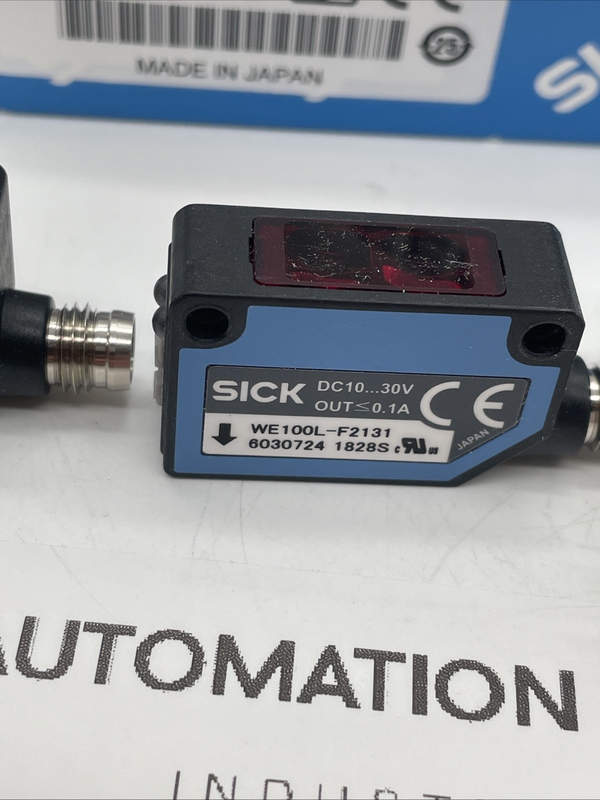SICK WS/WE100L-F2131 (6030715) Miniatur-Lichtschranke, Laser, 35 m, PNP, M8 - Bild 2