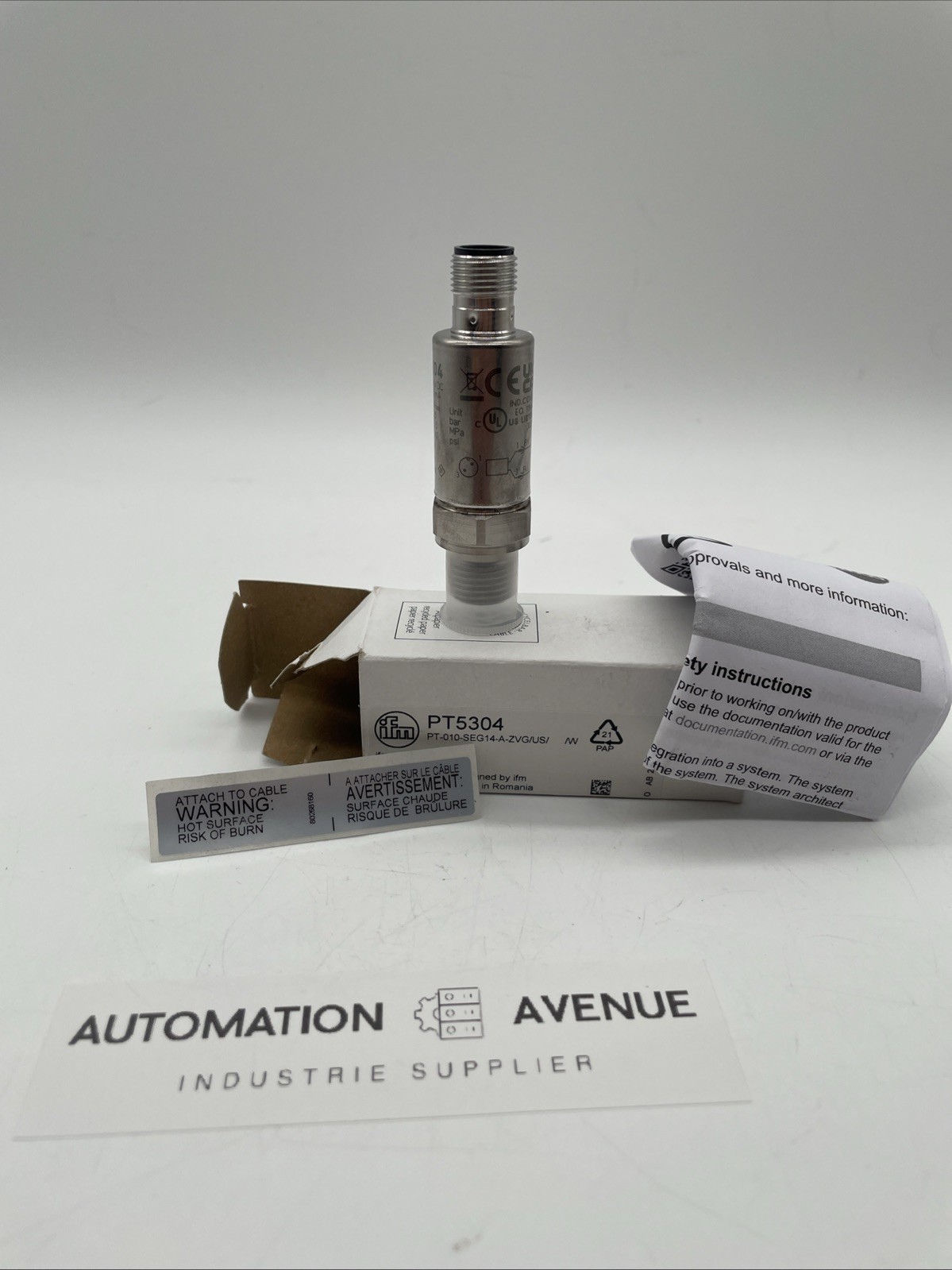 ifm PT5304 Drucktransmitter 0…10 bar, G1/4, 4–20 mA, M12