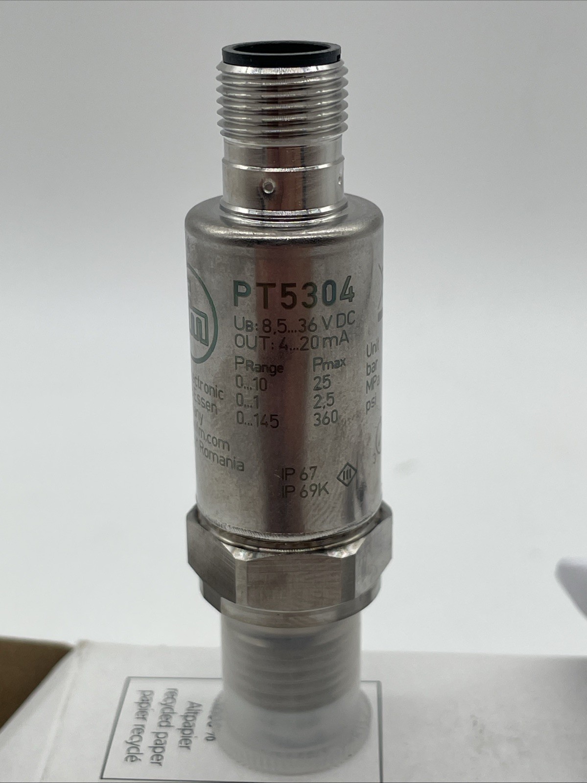 ifm PT5304 Drucktransmitter 0…10 bar, G1/4, 4–20 mA, M12 - Bild 3