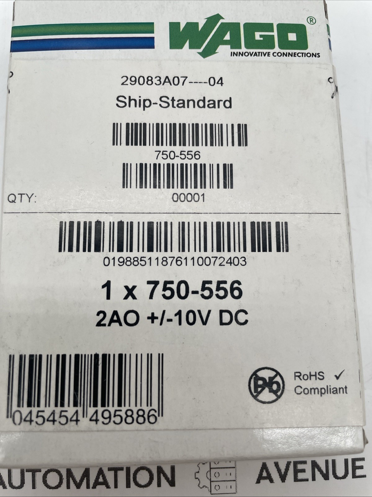 WAGO 750-556 2‑Kanal Analog‑Ausgangsmodul ±10 VDC - Bild 2