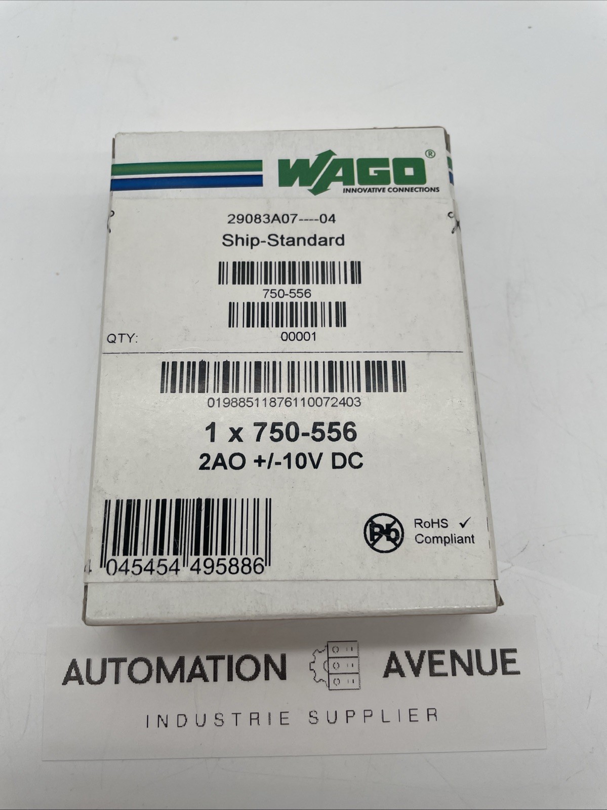 WAGO 750-556 2‑Kanal Analog‑Ausgangsmodul ±10 VDC