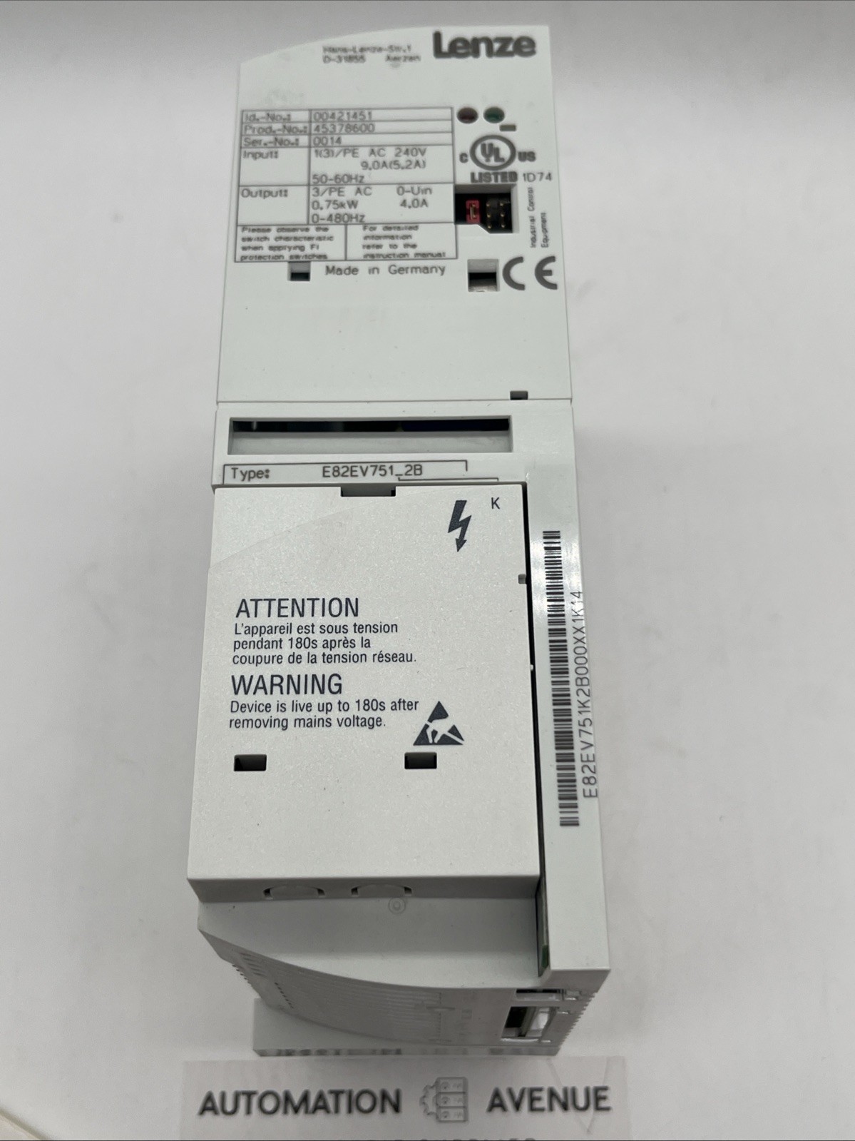 Lenze 8200 Vector Frequenzumrichter E82EV751_2B / E82EV751K2B – 0,75 kW - Bild 6