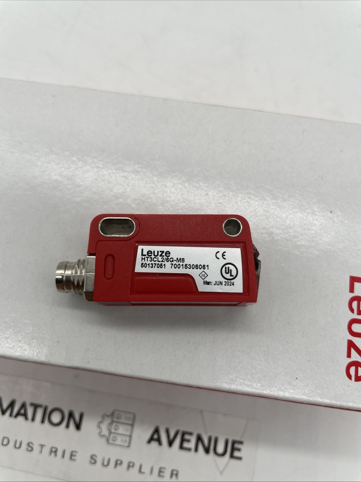 Leuze HT3CL2/6G-M8 Lichttaster mit Hintergrundausblendung, Laser rot, M8, 10–30 V DC (50137051) - Bild 4