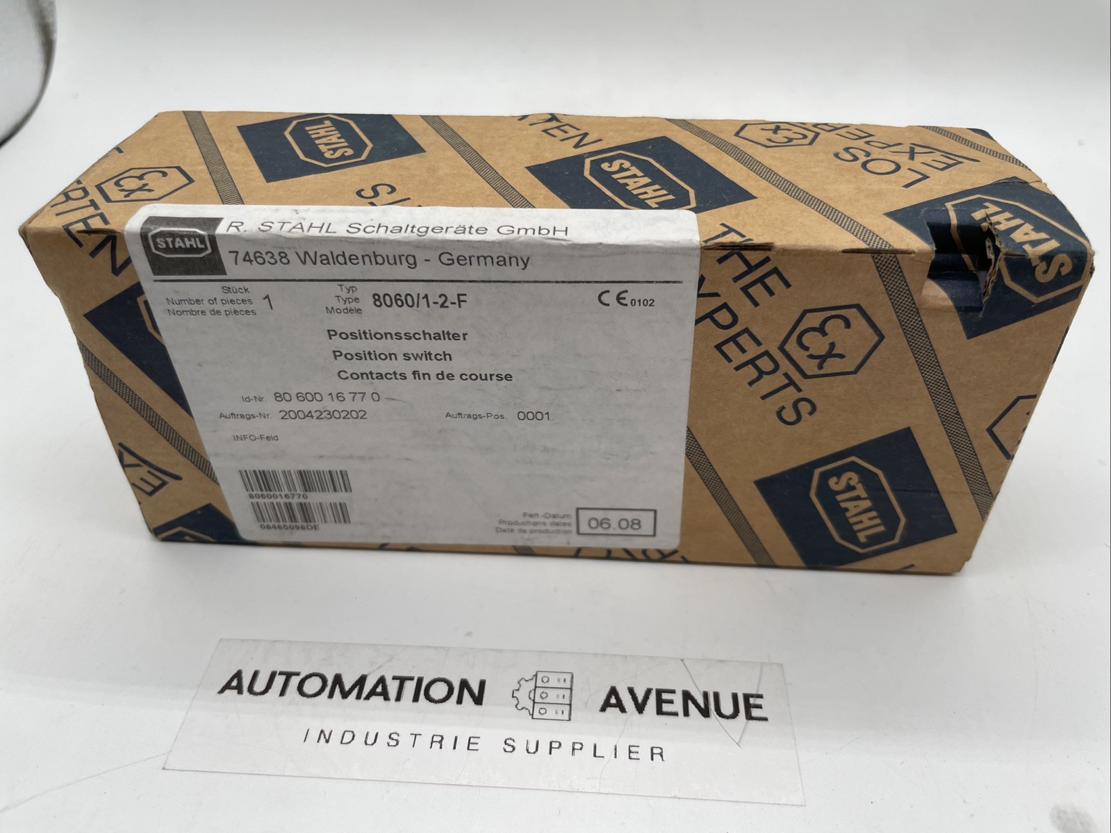 R. STAHL Positionsschalter 8060/1-2-F, Ex de, 1Ö/1S, Federstab