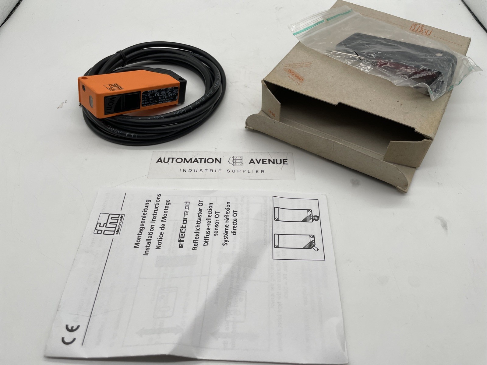ifm OT5001 OTT-FPKG Reflexlichttaster, 4–200 mm, PNP, 2 m Kabel