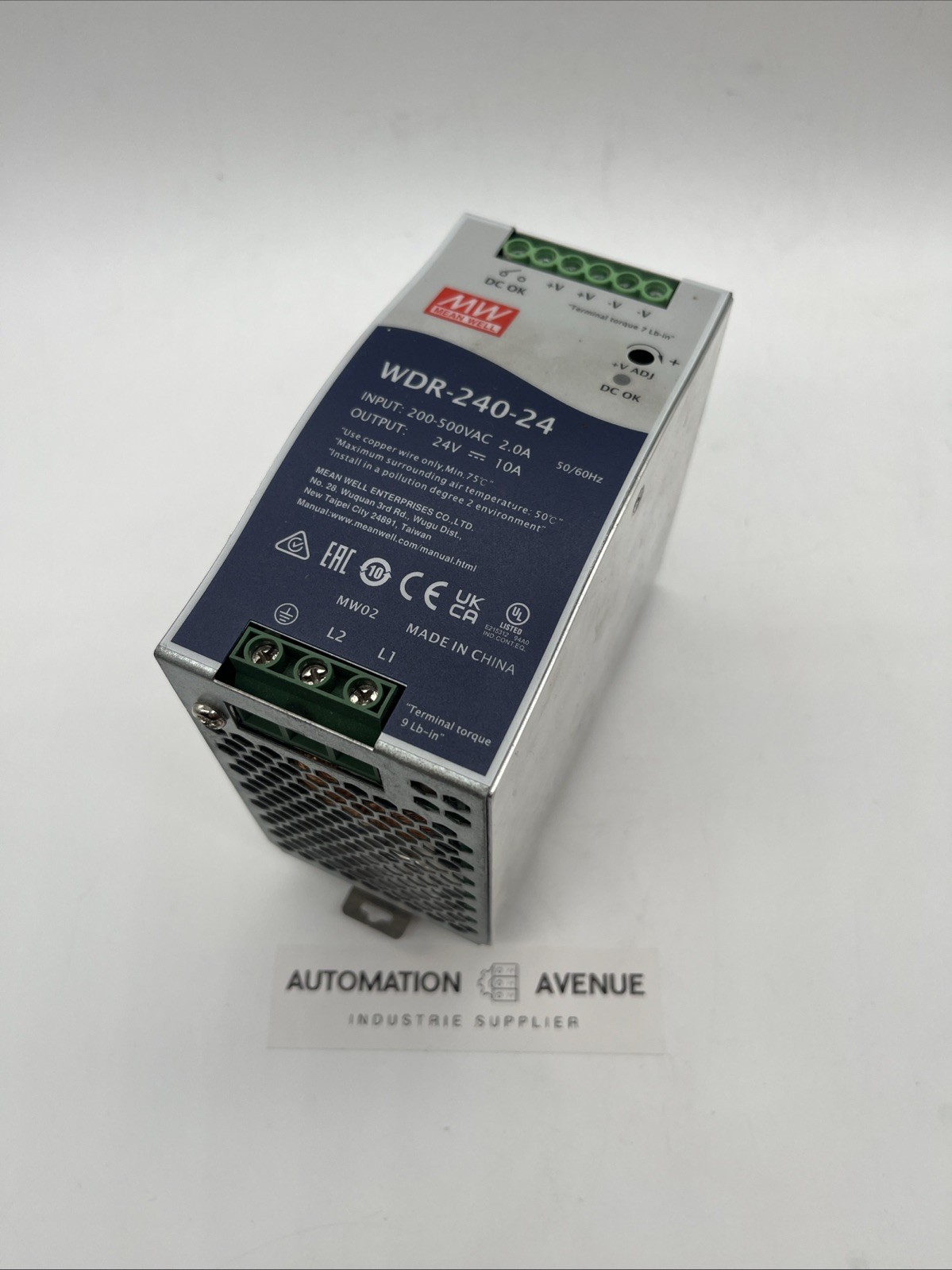 MEAN WELL WDR-240-24 – 240W DIN-Schienen-Netzteil, 24V/10A