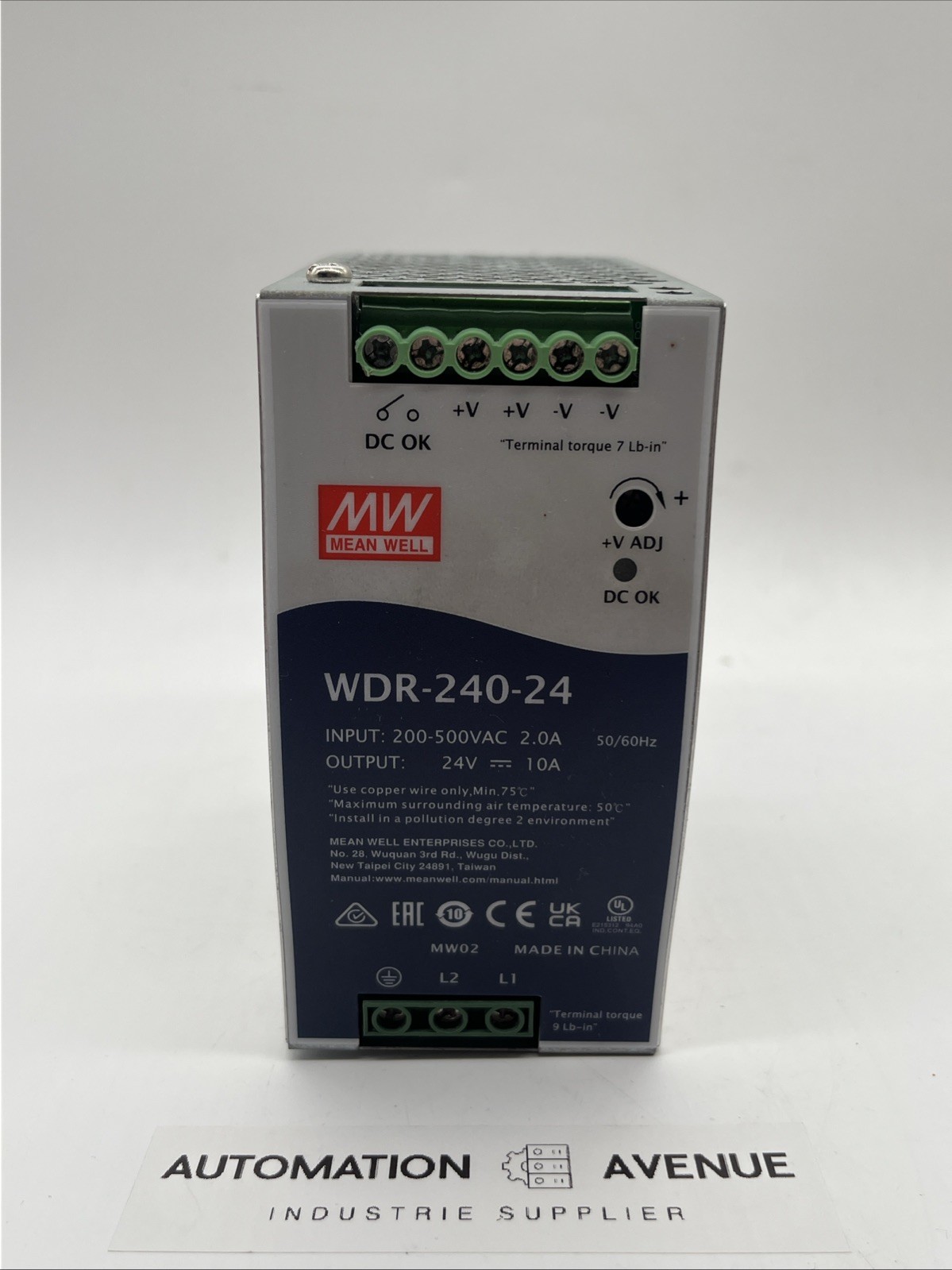 MEAN WELL WDR-240-24 – 240W DIN-Schienen-Netzteil, 24V/10A - Bild 6