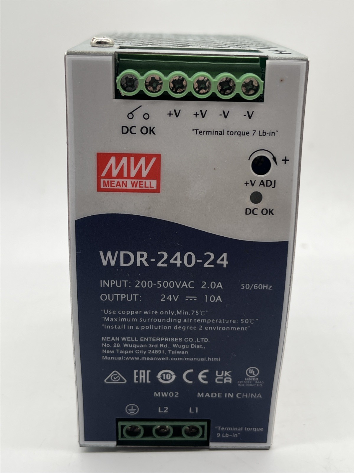 MEAN WELL WDR-240-24 – 240W DIN-Schienen-Netzteil, 24V/10A - Bild 7