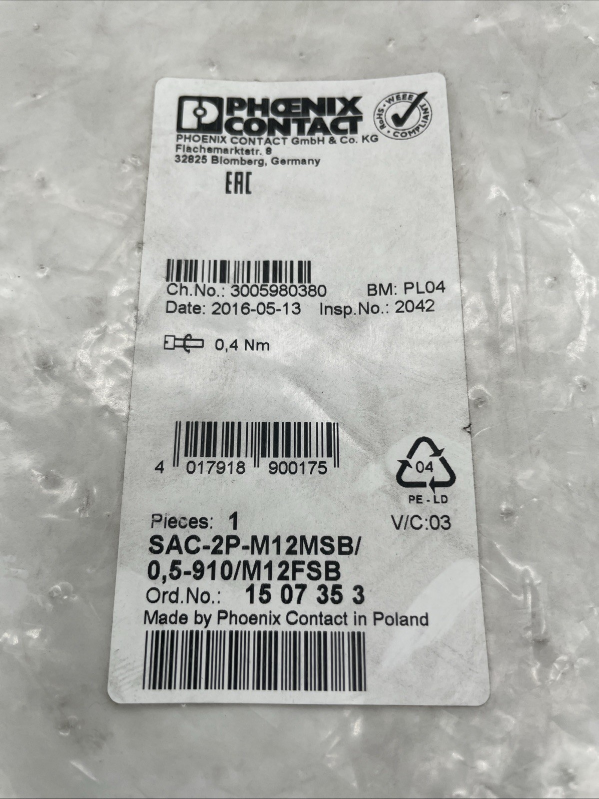 Phoenix Contact SAC-2P-M12MSB/0,5-910/M12FSB Bussystem-Kabel, PROFIBUS, M12 B-kodiert, 2-polig, 0,5 m - Bild 3