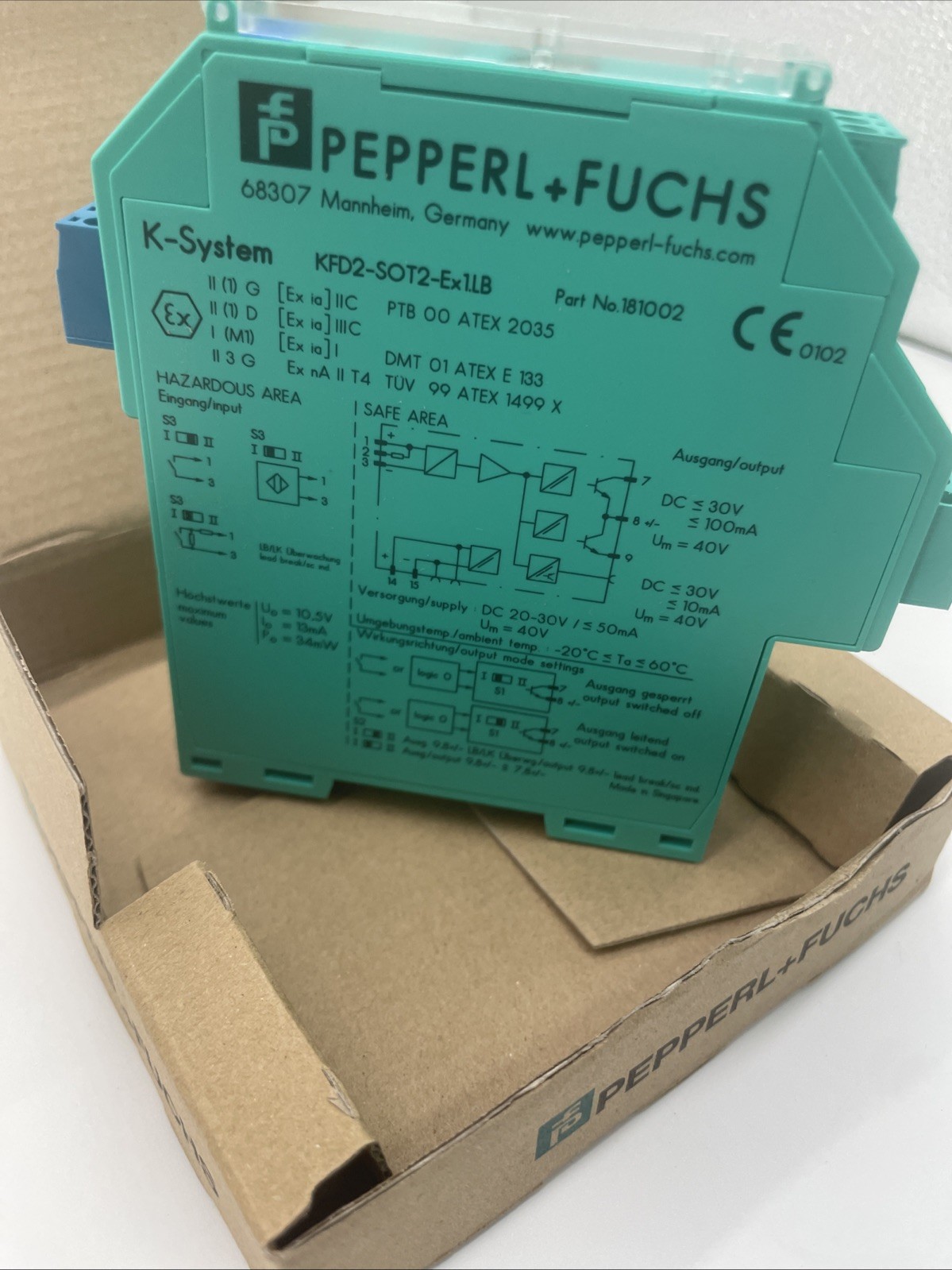 Pepperl+Fuchs KFD2-SOT2-EX1.LB Schaltverstärker 1-kanalig, NAMUR/Dry Contact, 24 V DC - Bild 2