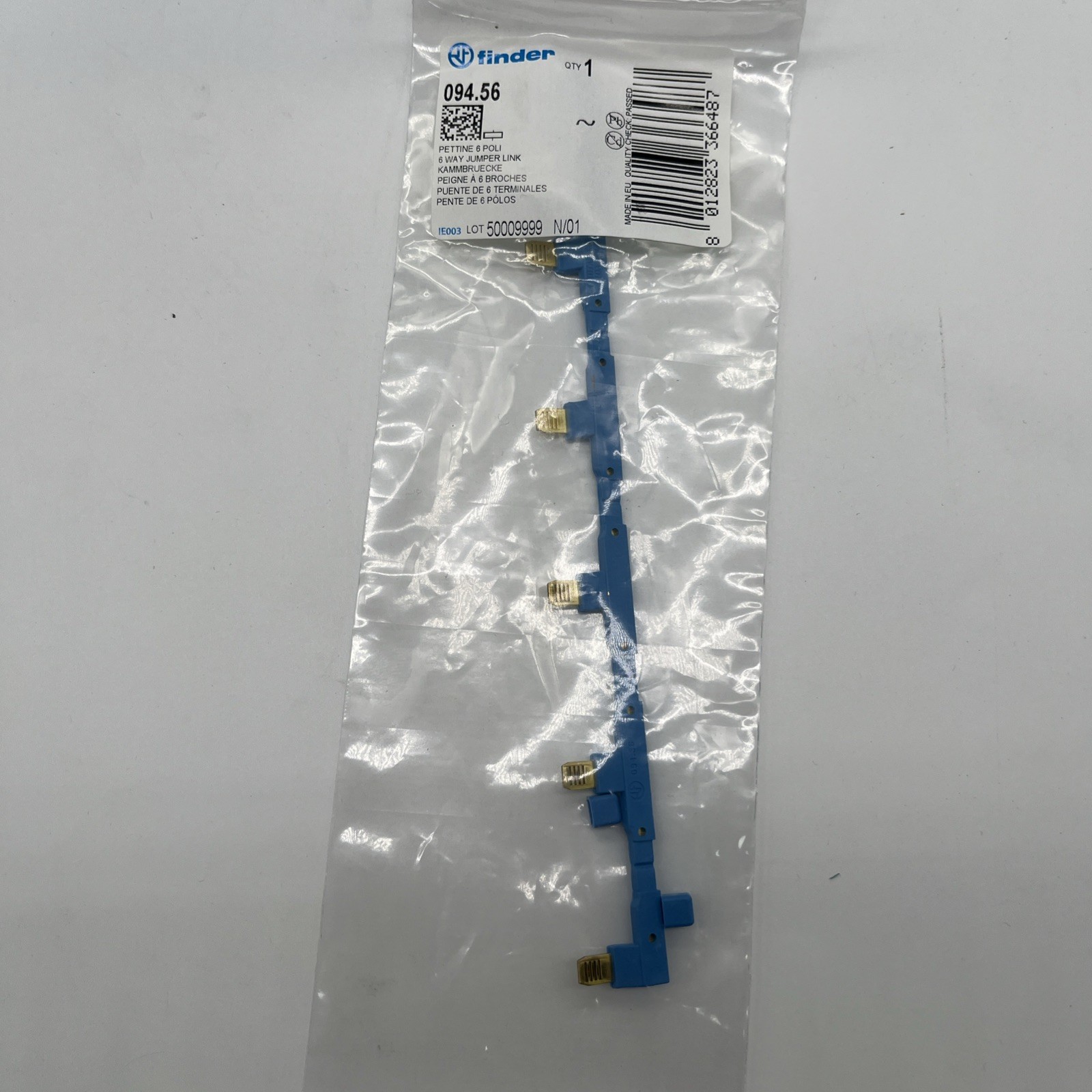 Finder 094.56 Kammbrücke, 6-polig, blau – 10 Stück - Bild 2
