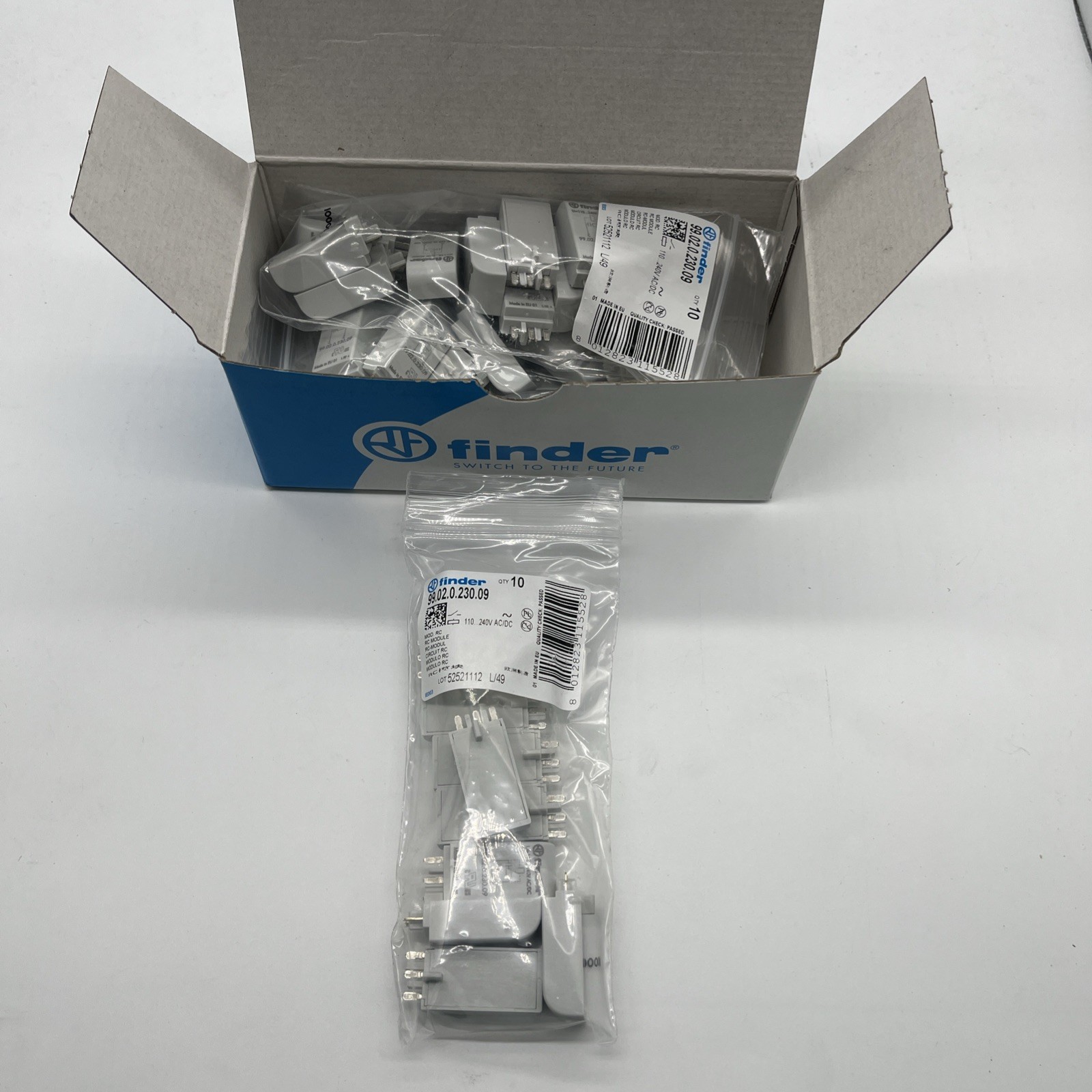 Finder 99.02.0.230.09 RC‑Glied, 110–240 V AC/DC – 50 Stück
