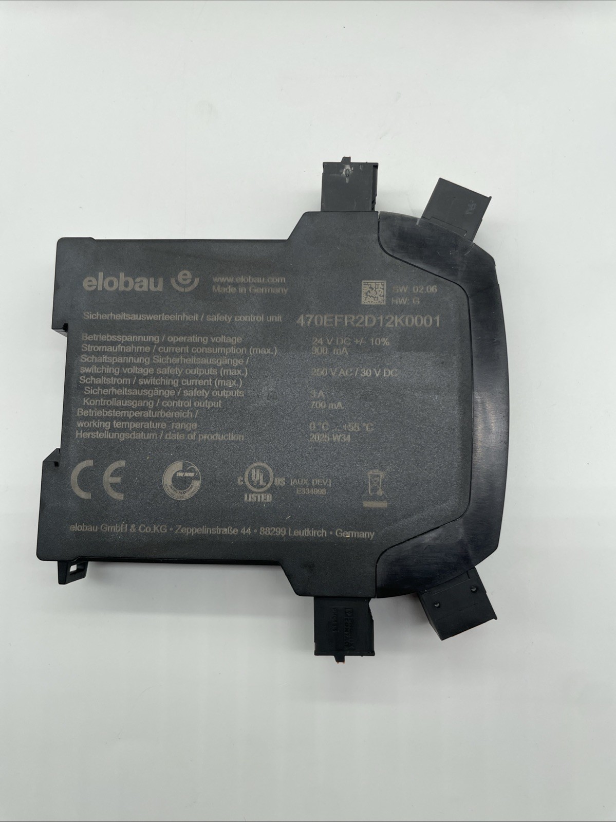 elobau eloFlex Mini 470EFR2D12K0001 Sicherheitsauswerteeinheit, 24 V DC - Bild 2