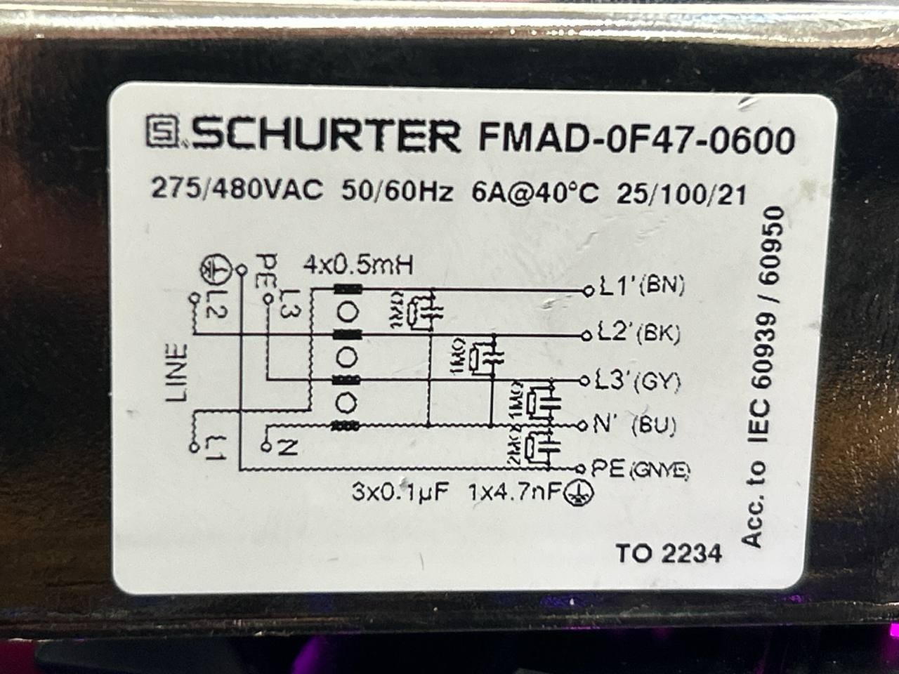 Schurter FMAD-0F47-0600 Netzfilter/Entstörfilter - Bild 6