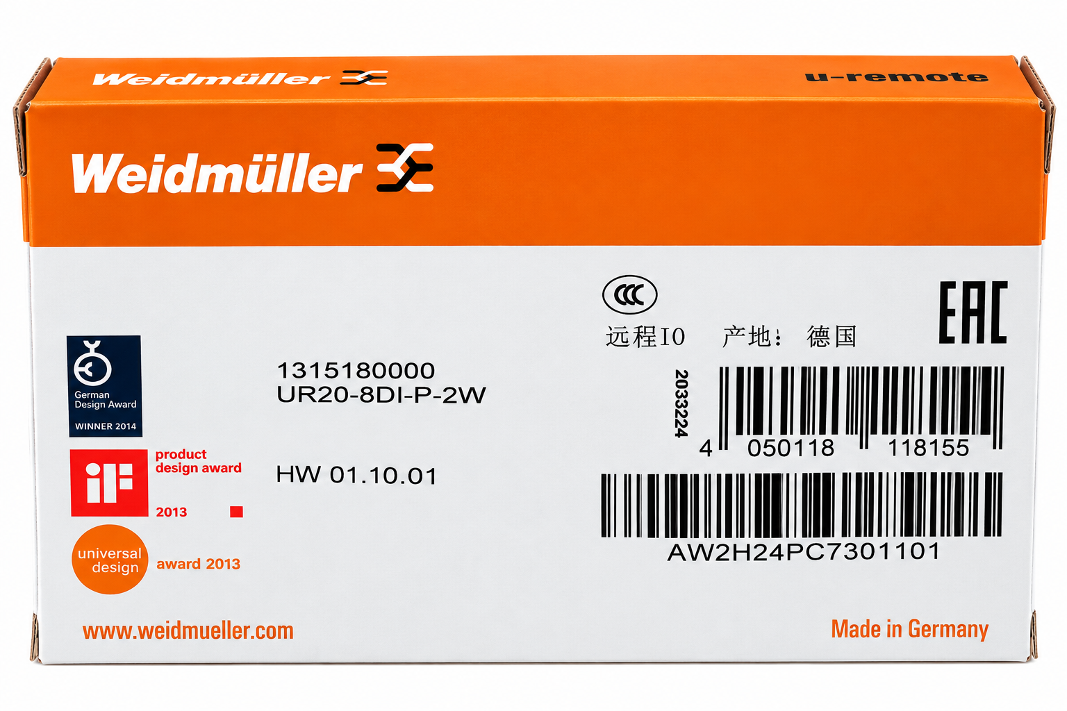 Weidmüller UR20-8DI-P-2W Digitales Eingangsmodul 1315180000 - Bild 2