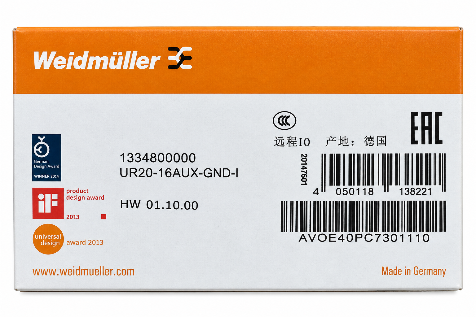 Weidmüller UR20-16AUX-GND-I Potenzialverteilungsmodul 1334800000 - Bild 2