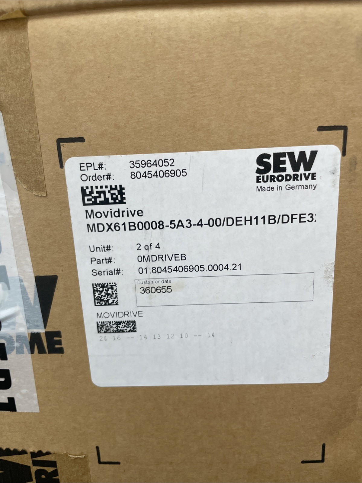 SEW MDX61B0008-5A3-4-00 mit DEH11B und DFE32B - Bild 3