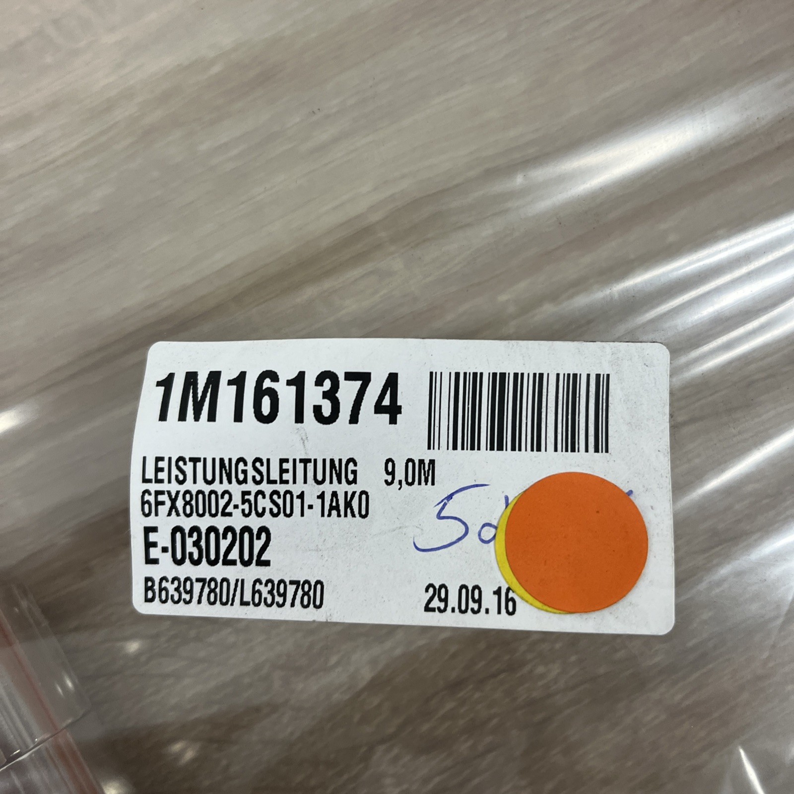 Siemens Power Cable 6FX8002-5CS01-1AK0, Motion‑Connect 800PLUS, 9 m - Bild 2