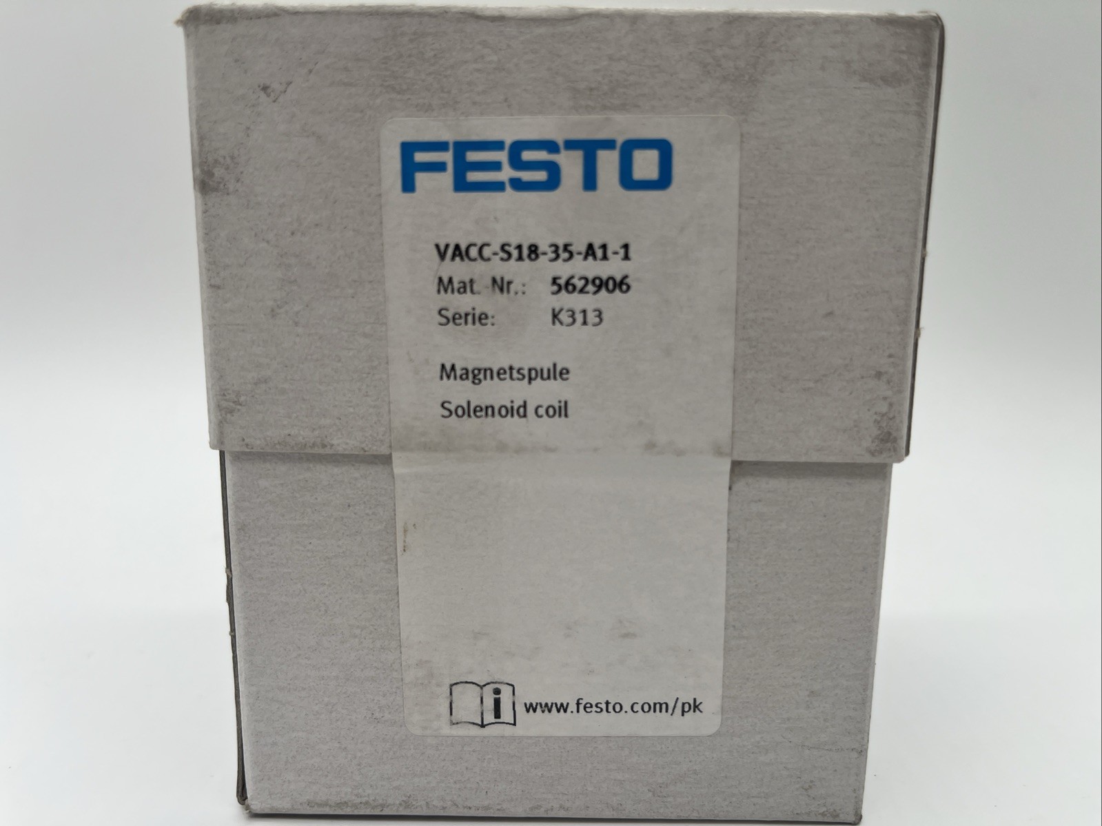Festo VACC-S18-35-A1-1 Magnetspule 24 V DC, 3,5 W, IP65 – NEU (Art.-Nr. 562906) - Bild 2