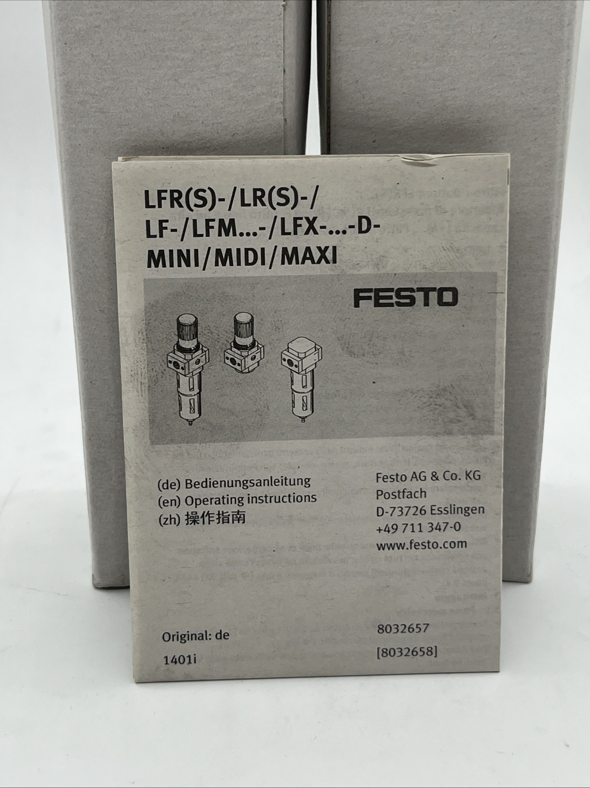 FESTO LFMBA-1/2-D-MIDI-A Feinfilterkombination, G1/2, 0,01 µm – 162670 - Bild 4