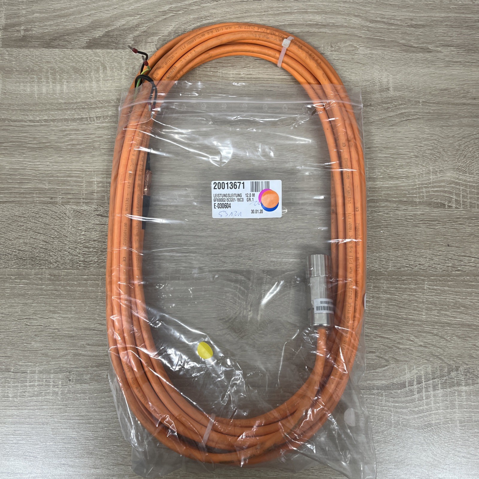 Siemens Power Cable 6FX8002-5CG01-1BC0 – MOTION‑CONNECT 800PLUS